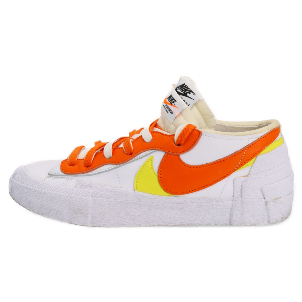 NIKE (ナイキ) ×sacai BLAZER LOW MAGMA ORANGE DD1877-100 サカイ ブレザー ローカットスニーカー  US9.5/27.5cm ホワイト/オレンジ - メルカリ