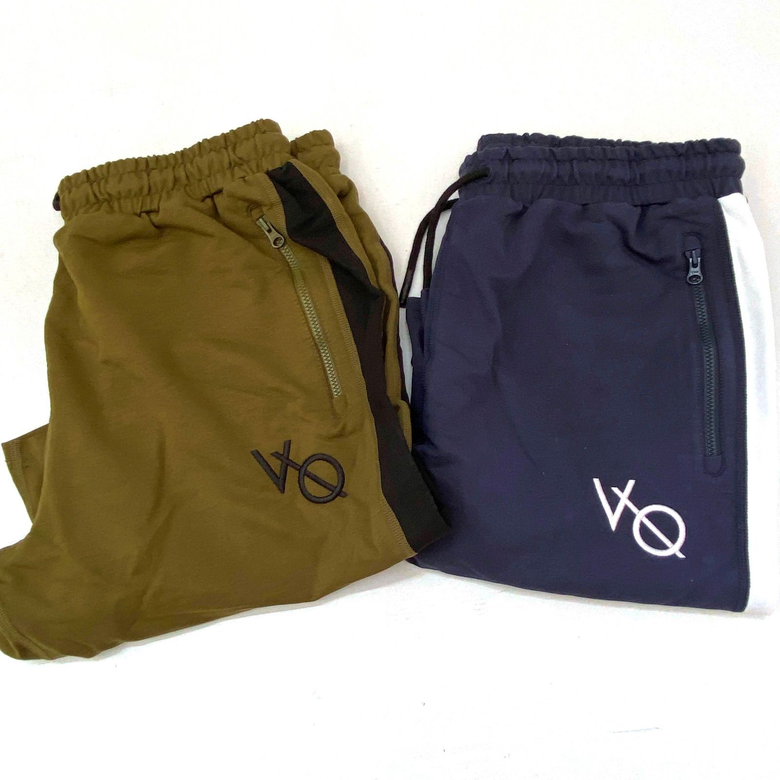 03m1060【タグ付美品2着セット】VANQUISH FITNESS ヴァンキッシュ フィットネス STRIKE SHORTS ショートパンツ Lサイズ ネイビー/オリーブ メンズ 筋トレ ジム  スポーツウェア イギリス