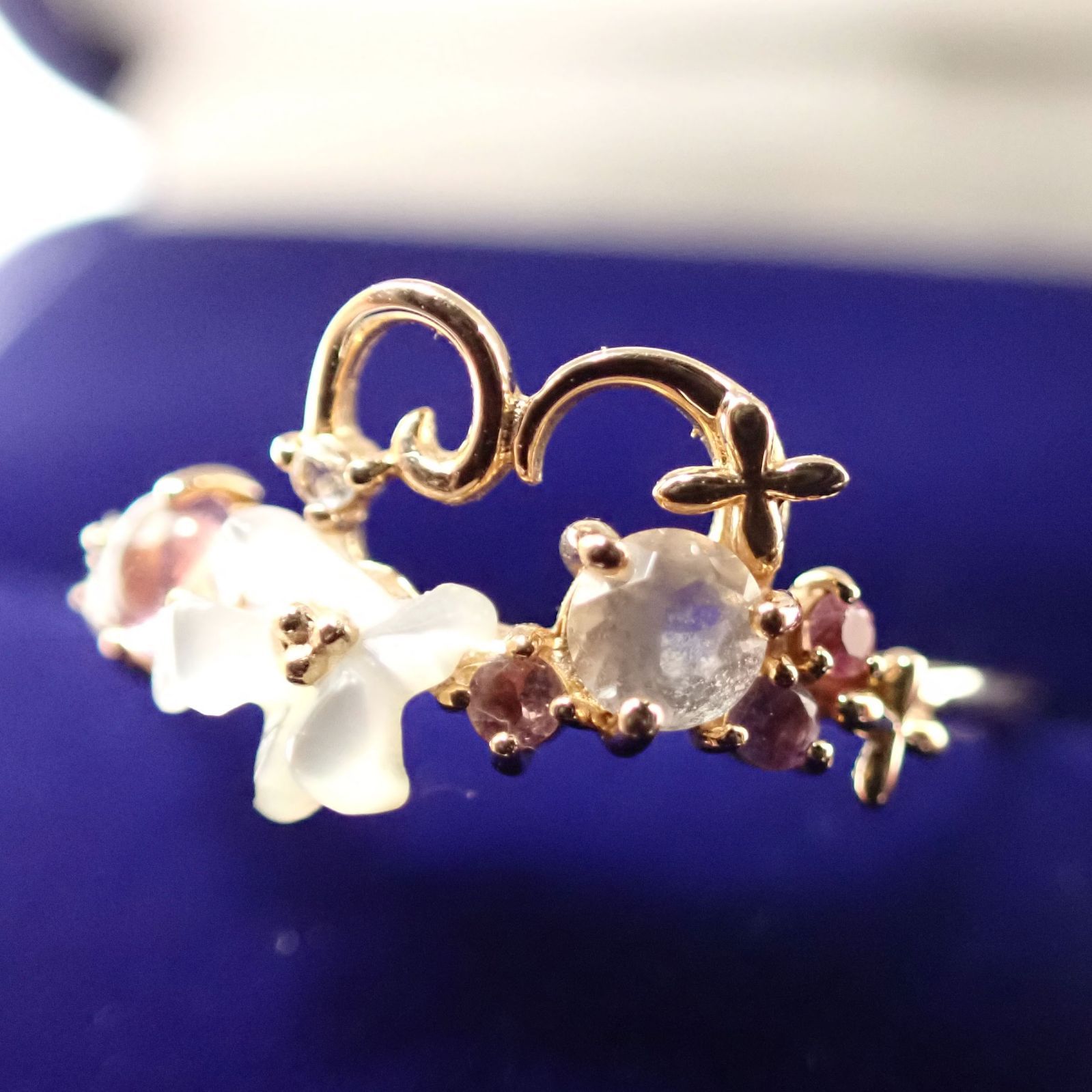 サマンサティアラ Samantha Tiara K18 マルチカラーストーン フラワー