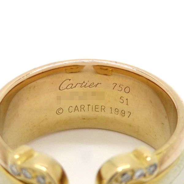 Cartier カルティエ K18PG/WG ダイヤ ビーラブ リング - ダイヤモンド by