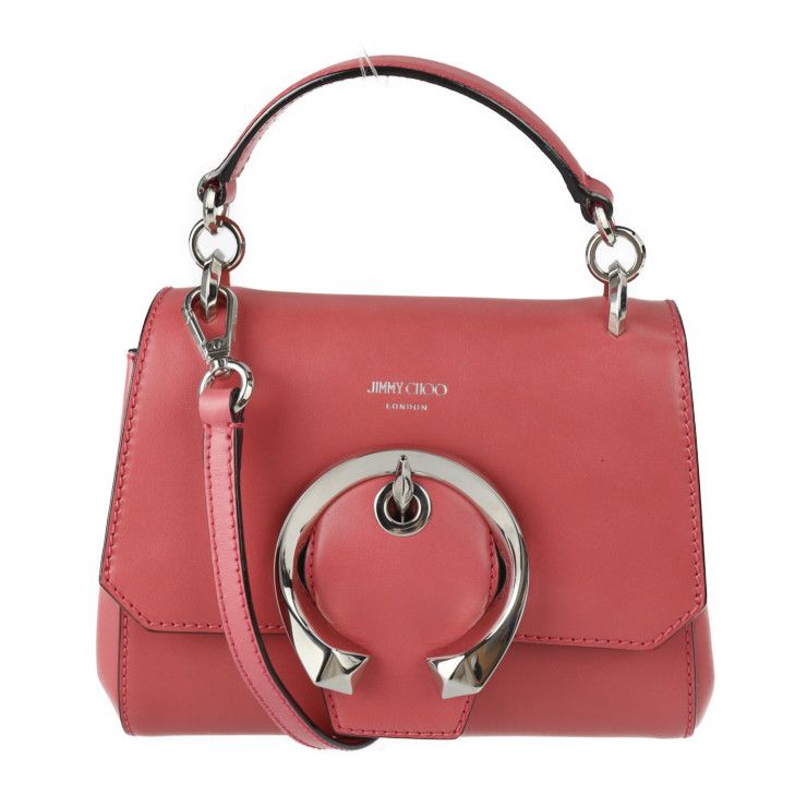 JIMMY CHOO マデリン深緑レザー ハンドバッグショルダー付き JIMMY 