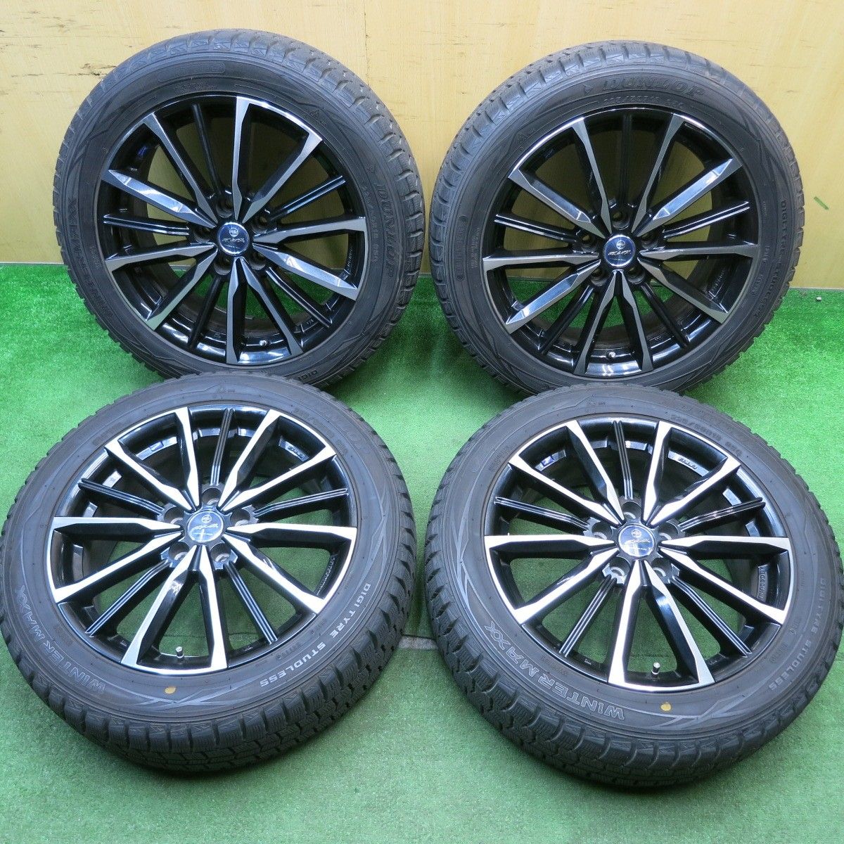 バリ溝 9分 スタッドレス 225|50R18 ダンロップ ウインターマックス WM01 SMACK ENKEI スマック エンケイ 18インチ PCD114.3|5H 5050509HAス