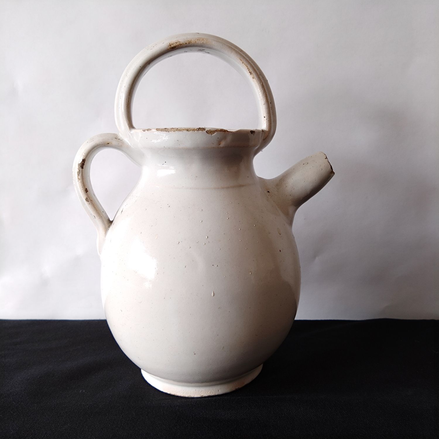 南フランス 1800年代 水差し ガーグレット gargoulette 17.5cm 古道具 