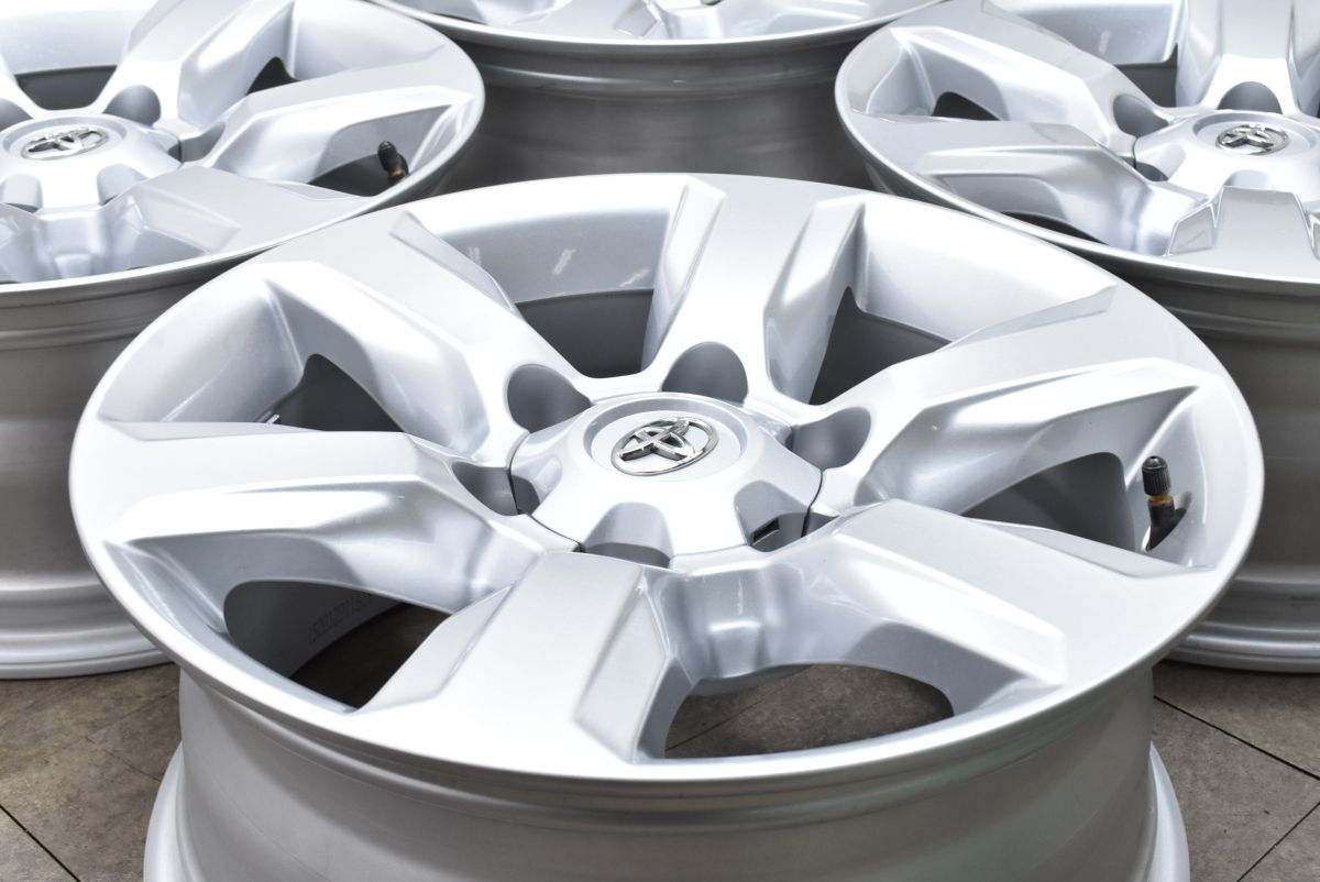 ほぼ新車外し品 トヨタ 150 ランドクルーザープラド 中期 純正 17in 7.5J 25 PCD139.7 4本セット スタッドレス用に ハイラックス 流用