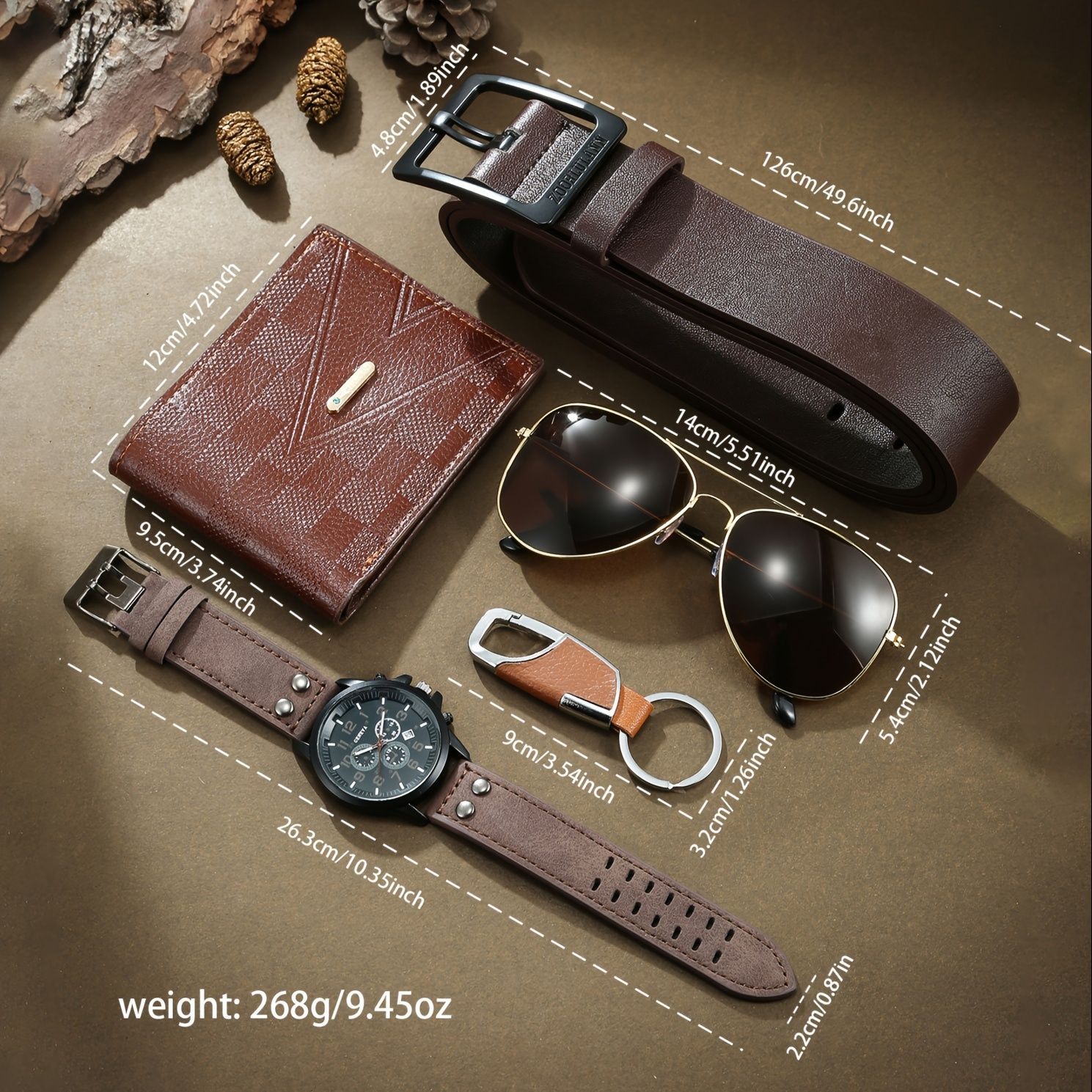 5点セット メンズ ギフト 男性用 アクセサリー 小物セット 腕時計 財布