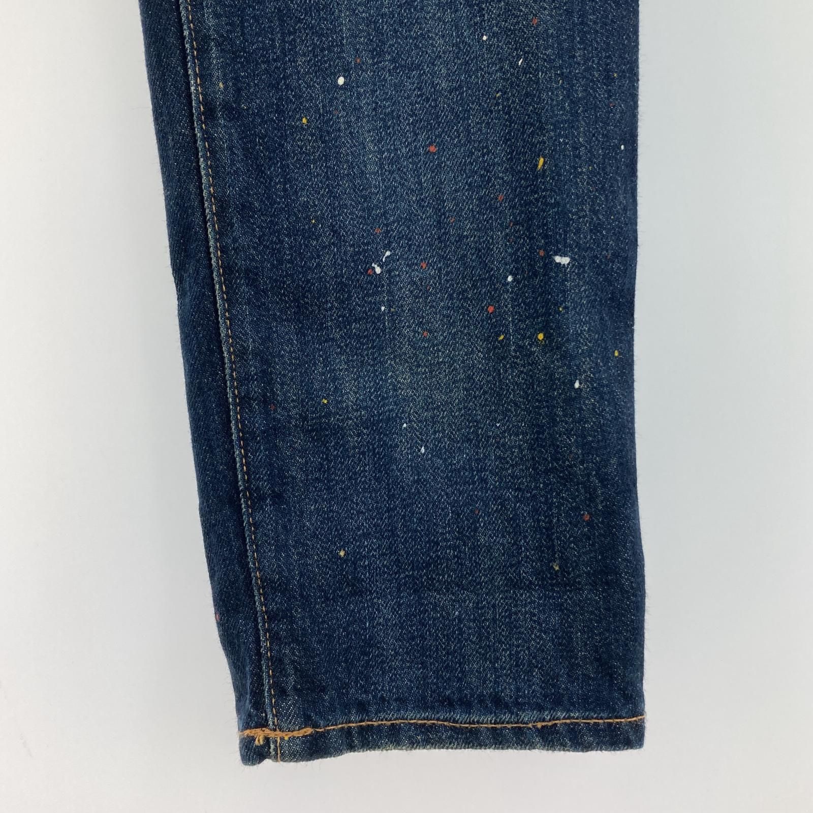 POLO RALPH LAUREN ペイント ダメージ 加工 デニムパンツ 未使用 ラルフローレン ペイント加工 スリム ストレッチ デニム