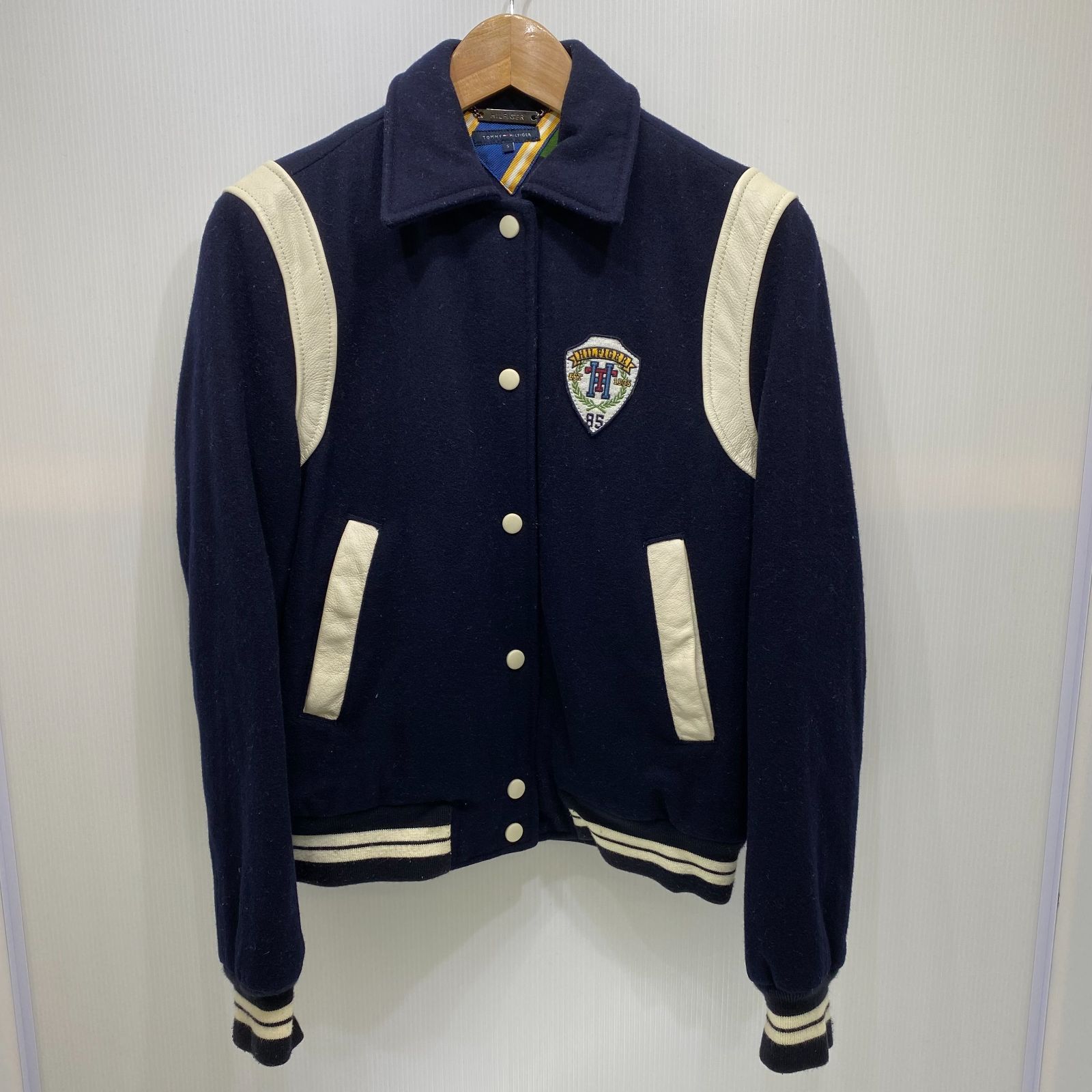 TOMMY HILFIGER wool varsity Jacket スタジャン Sサイズ - メルカリ