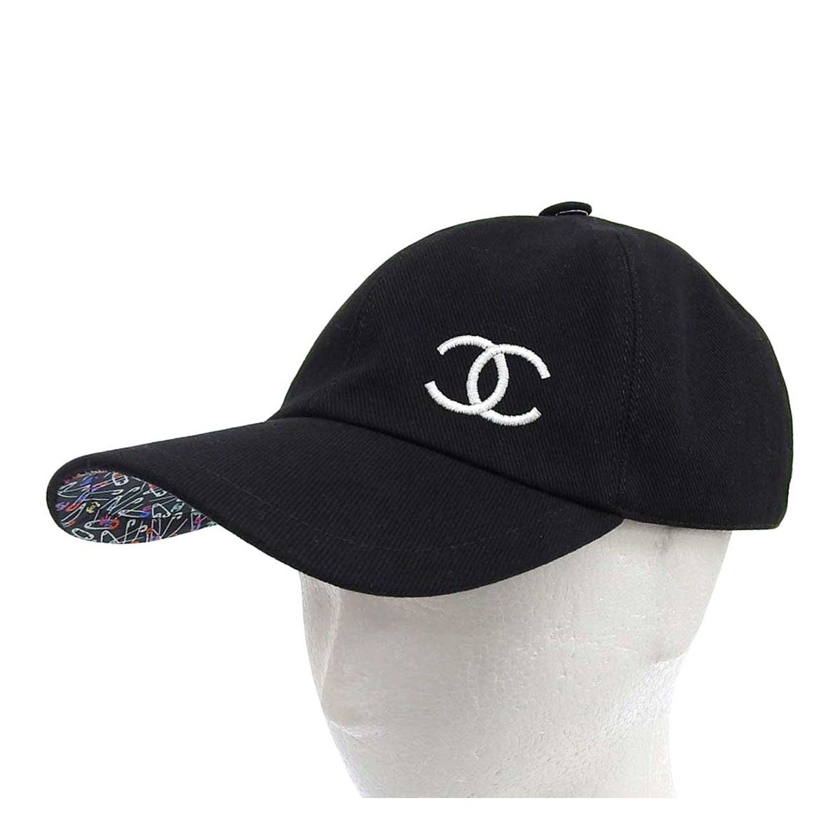 シャネル ココマーク キャップ 裏地 クリップ パターン ユニセックス ブラック 他 CHANEL アパレル 小物