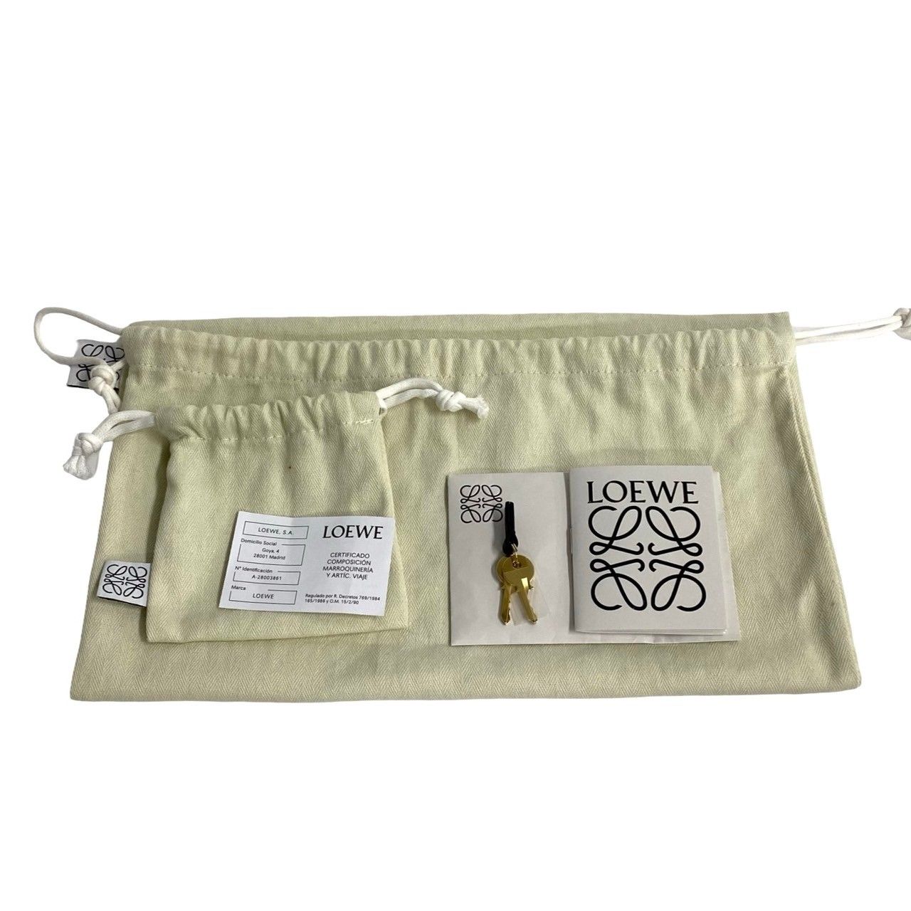 ほぼ未使用 袋付き LOEWE ロエベ アマソナ 19 アナグラム ジャガード 