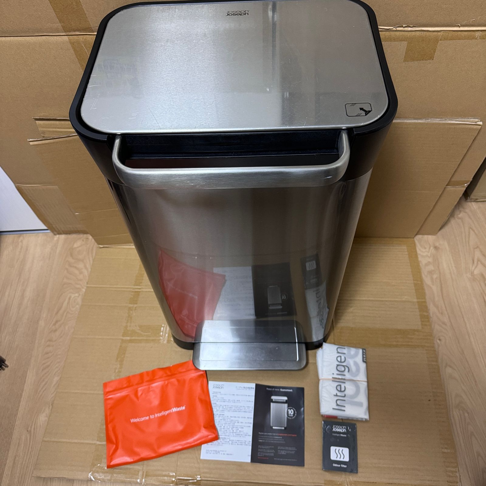 ☆中古品 Joseph Joseph ジョセフジョセフ 圧縮ゴミ箱 30L クラッシュ 