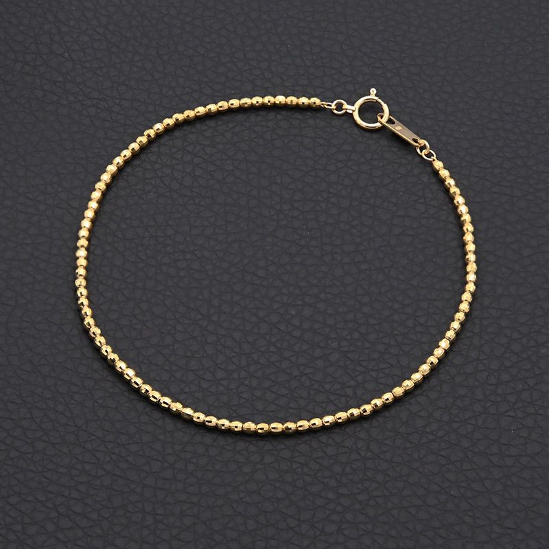 K18 ミラーカットボール ブレスレット 2mm幅 2.6g 19cm 新品 k18 18金