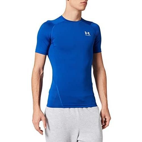 アンダーアーマー(UNDER ARMOUR) コンプレッションウェア ヒートギアアーマー 半袖 クルーネック メンズ 1361518 ミッドナイトネイビー/ホワイト Sサイズ