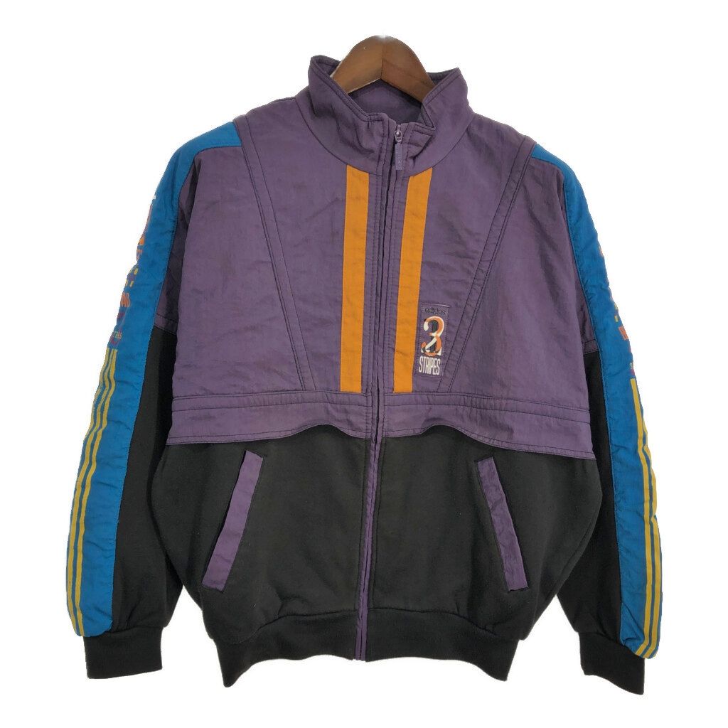 80年代 adidas アディダス ウィンドブレーカー ジャケット スポーツ パープル メンズ M 古着 T8321