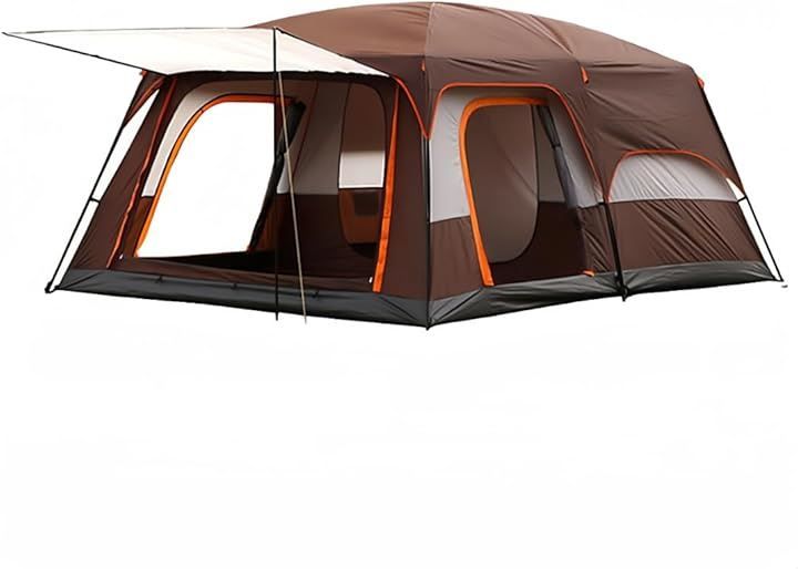 PANCY キャンプテント 380x260x200cm 6-8人用 PANCY テント キャンピングテント ドームテント 2ルーム 二重層