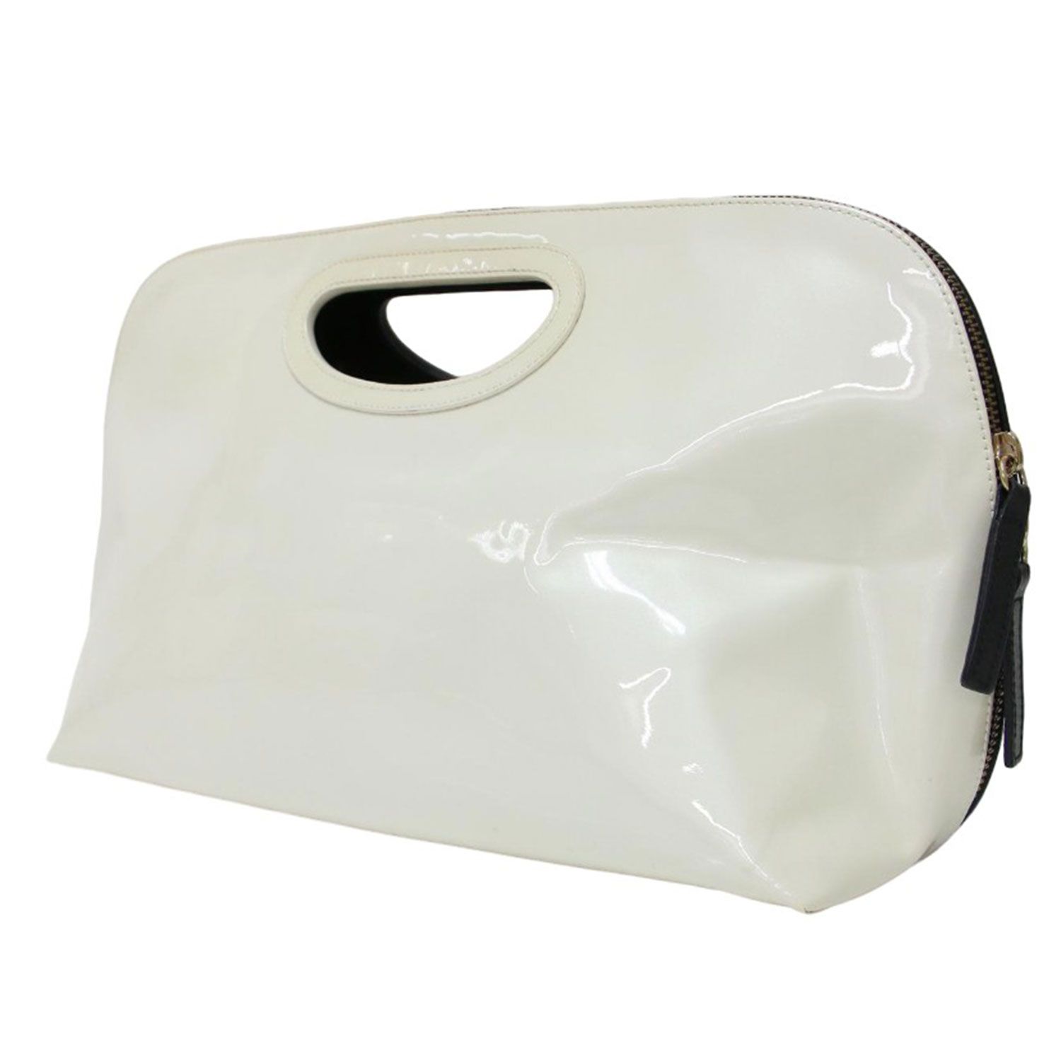 【美品】PELLICOクラッチかごバッグ ホワイトレザー PELLICOクラッチかごバッグ ホワイトレザー