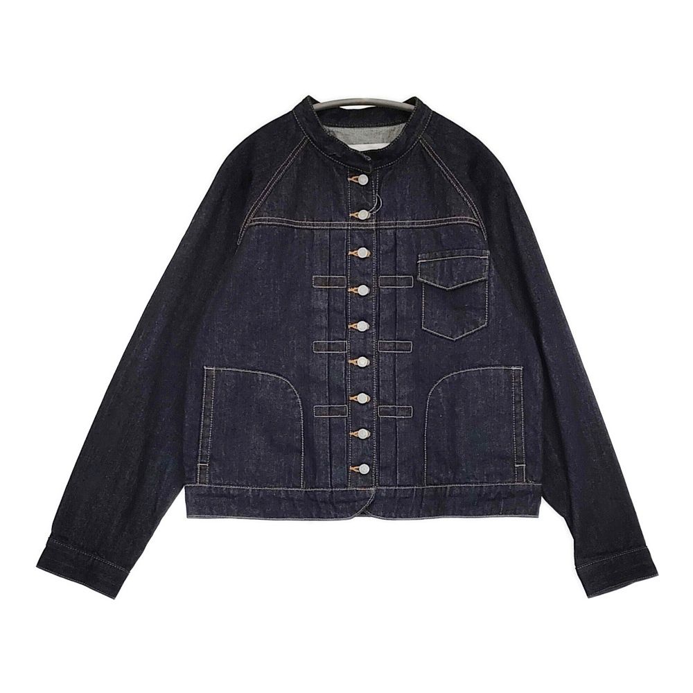 si-si-si comfort BASIC DENIM JACKET スタンドカラーデニムジャケット 42 25SS ネイビー レディース スースースーコンフォート 5-1001M♪