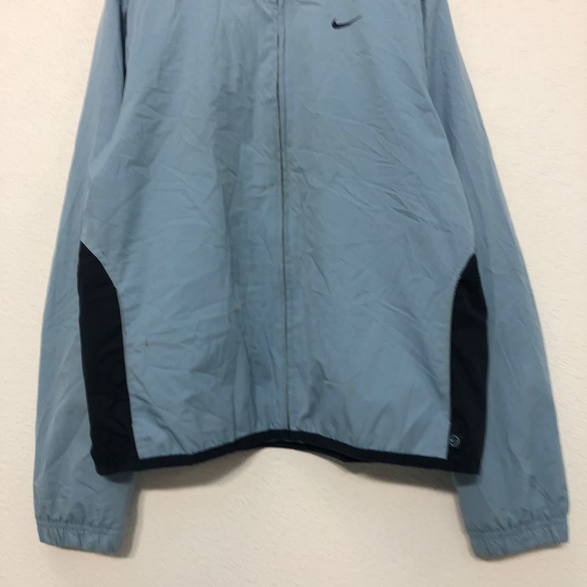 NIKE ジップアップ ナイロンジャケット XL ライトブルー ナイキ バイ 