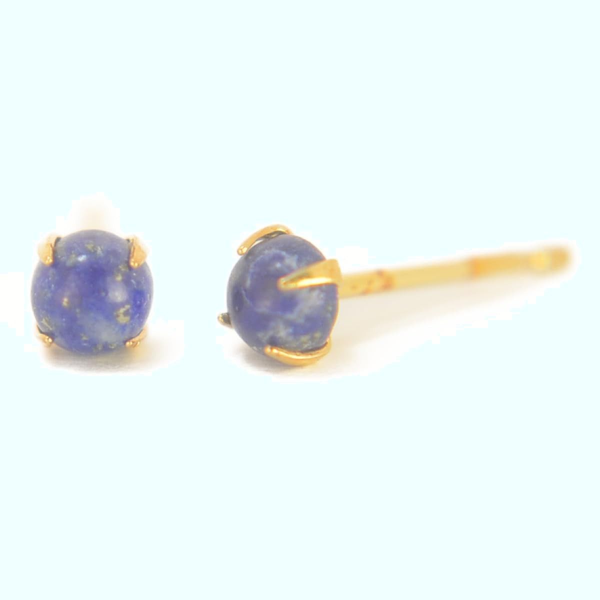 K18天然ラピスラズリピアス 1ペア 両耳販売 ラピスラズリ ピアス イエローゴールド ピアス K18 k18 K18YG k18yg 18金 yokomountain