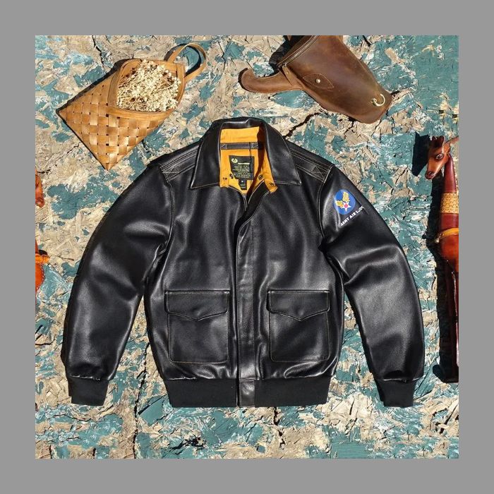 新品 A2 フライトジャケット（袖章つき）本革 牛革 本革 ヴィンテージ 