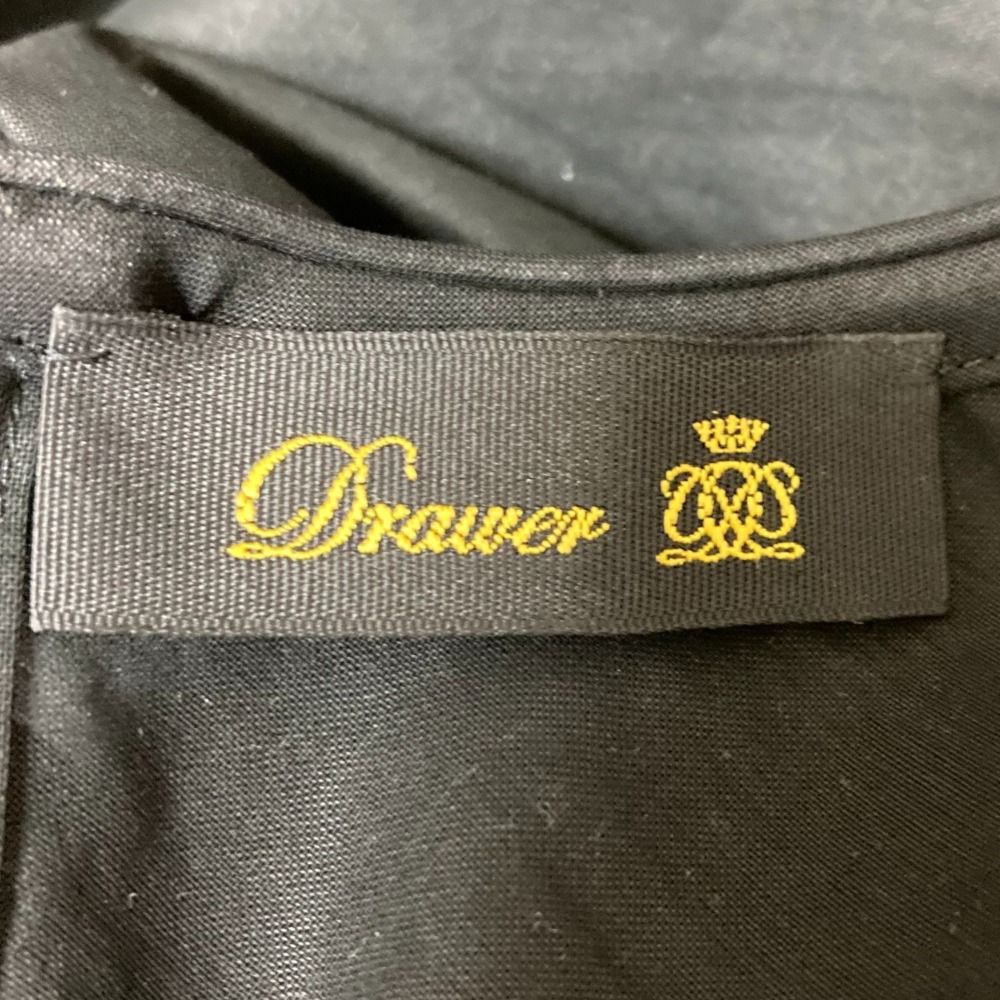 美品 Drawer ドゥロワー シアー コットン パフスリーブ ブラウス 6521