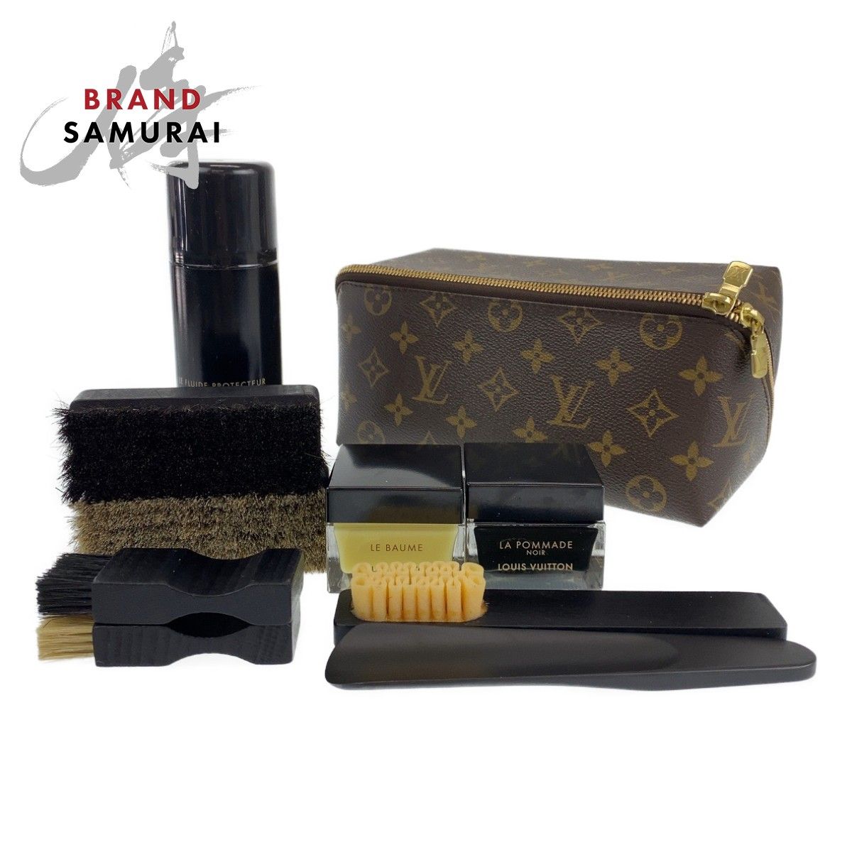 超美品 LOUIS VUITTON ルイヴィトン モノグラム シューケアキット 