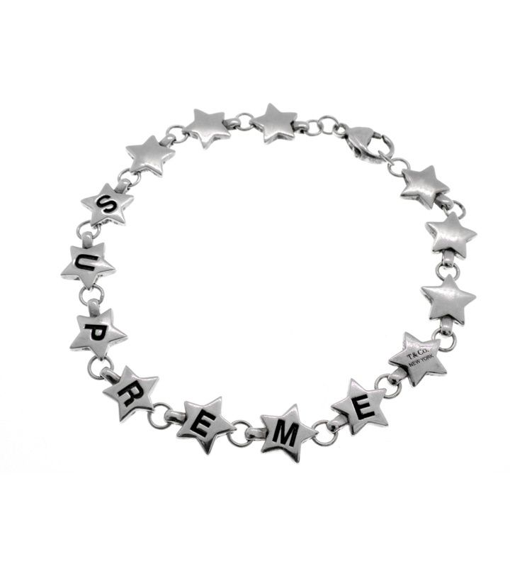 シュプリーム Supreme × ティファニー Tiffany＆Co 21AW Star Bracelet ロゴ スター シルバー ブレスレット h4198