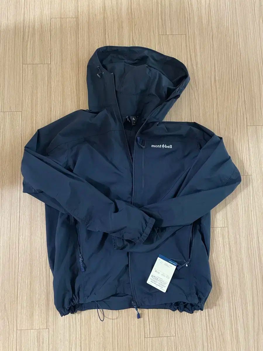 モンベル ウィンドブレーカー ネイビー フード ジャケット