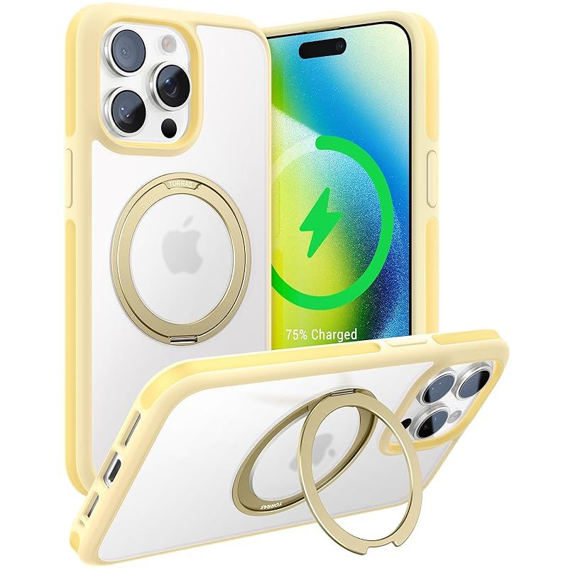 TORRAS iPhone 15 Pro 用ケース 縦横両対応 リング　ブラック TORRAS iPhone 15 Pro 用 ケース 縦横両対応 A1745 - メルカリ