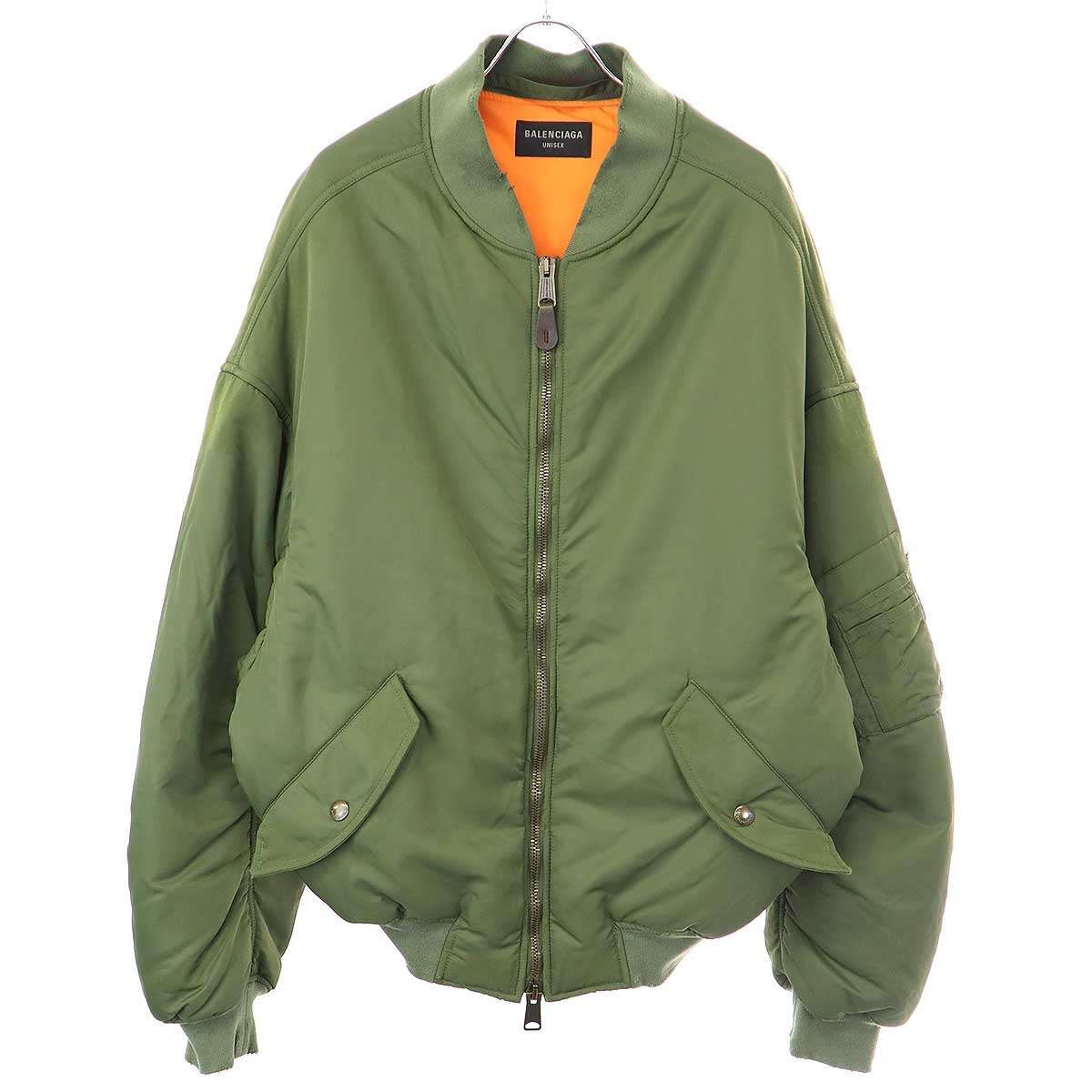 BALENCIAGA バレンシアガ Off Shoulder Bomber Jacket オフショルダー