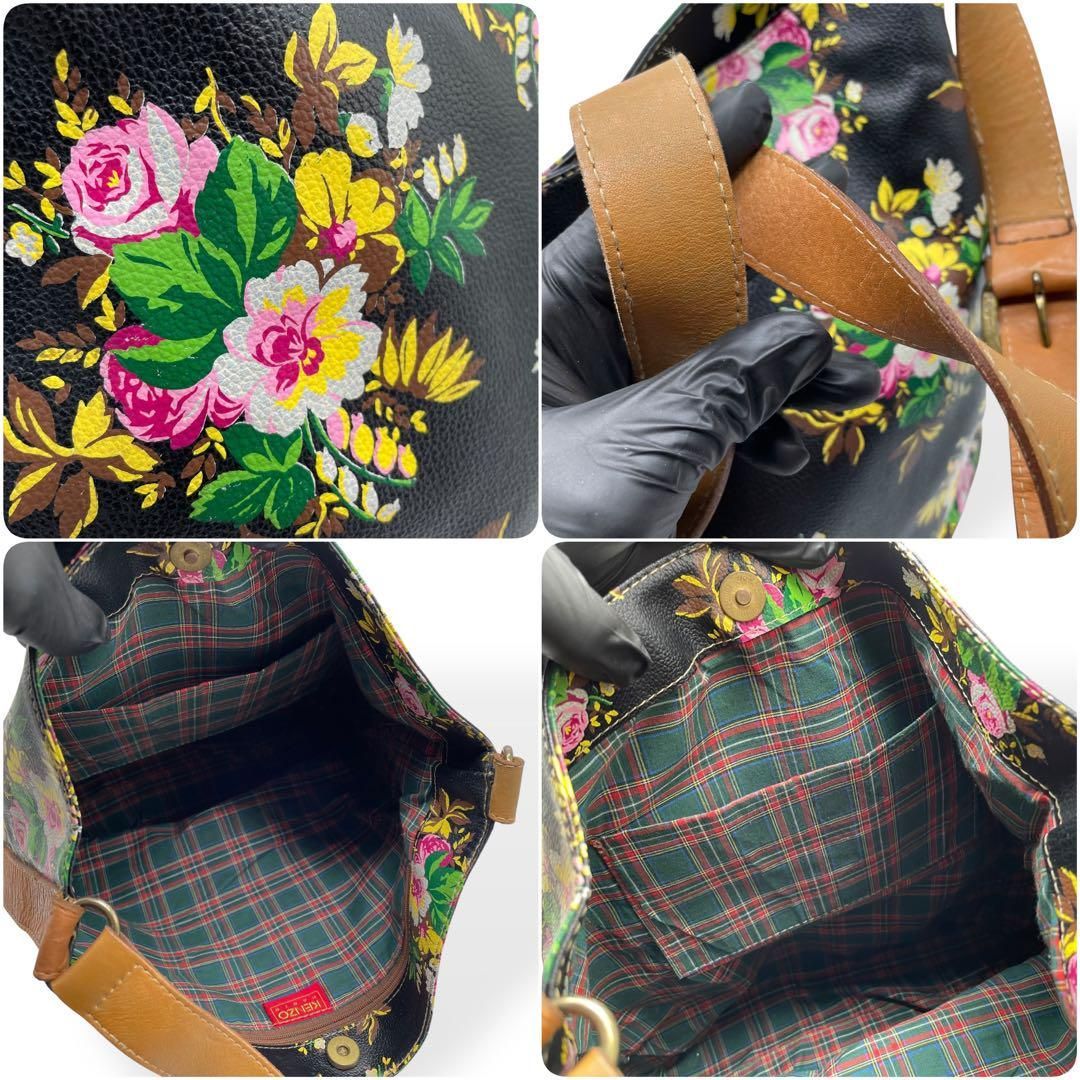 希少✨KENZOケンゾー レザー ハンドバッグ 花柄 PVC ボストンバッグ ケンゾー KENZO ビンテージ ハンドバッグ トートバッグ 花柄