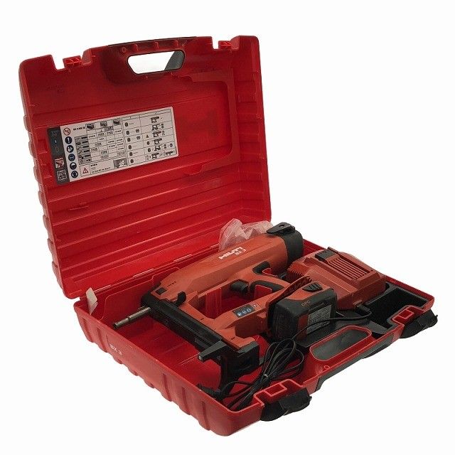 品 HILTI ヒルティ 21.6V 充電式留付けツール BX3-ME バッテリ1個 充電器 ケース付 コンクリートネイラー 鋲打ち機 鋲打機117345