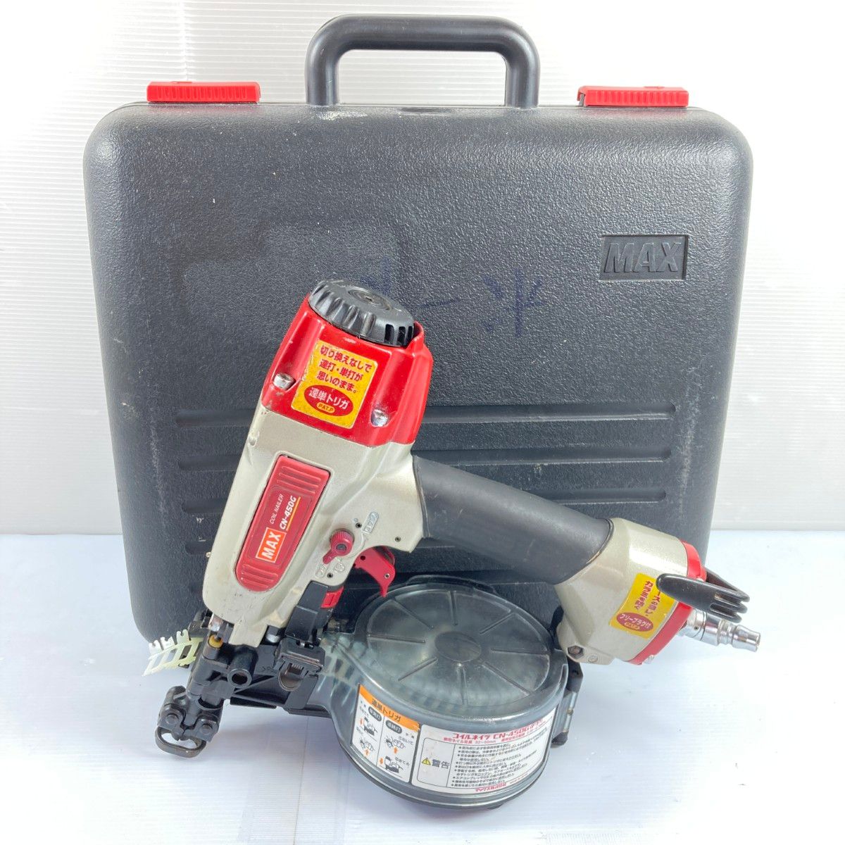 ＊＊MAX マックス 32 50mm 常圧コイルネイラ ケース付 CN-450G FP レッド