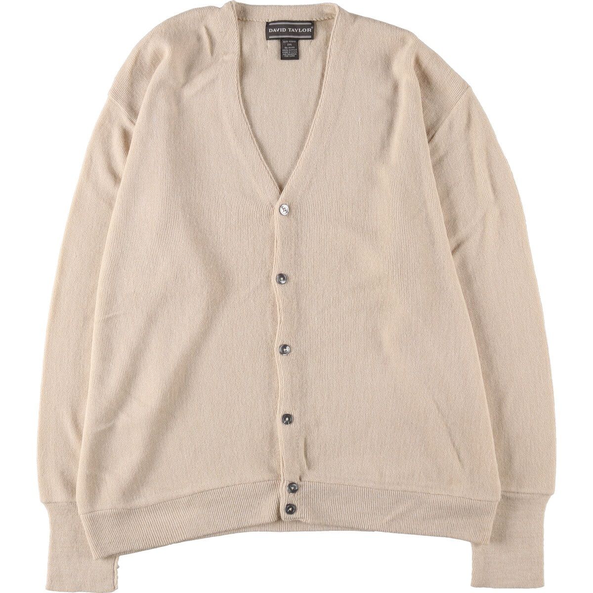 古着 DAVID TAYLOR アクリルニットカーディガン USA製 メンズXXL相当 