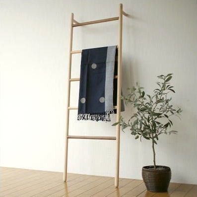 【ラダーラック／シェルフ】掛ける収納♩ラダー型タオル掛け 145cm⁂ Amazon.co.jp: ラダーラック 吊り下げ収納 吊り下げラック