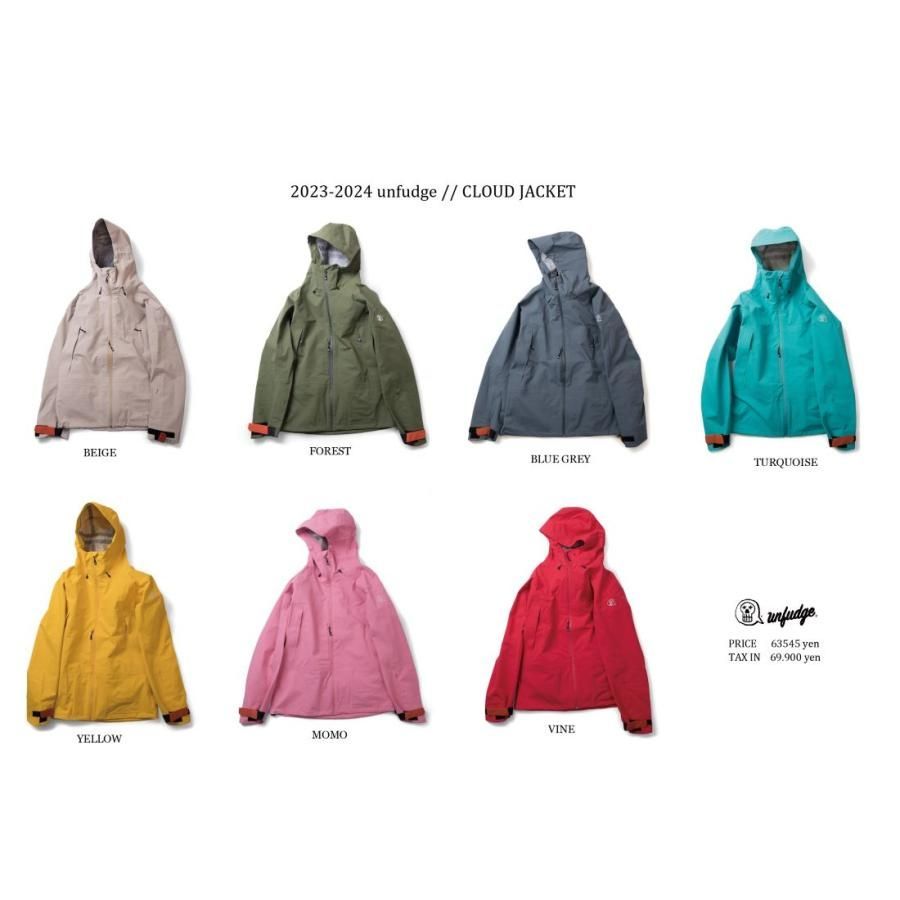【新品50%以上OFF】23-24 unfuge CLOUD JAKCET unfudge 送料無料 23-24 CLOUD JACKET WEAR UNFUDGE BLUE GREY M