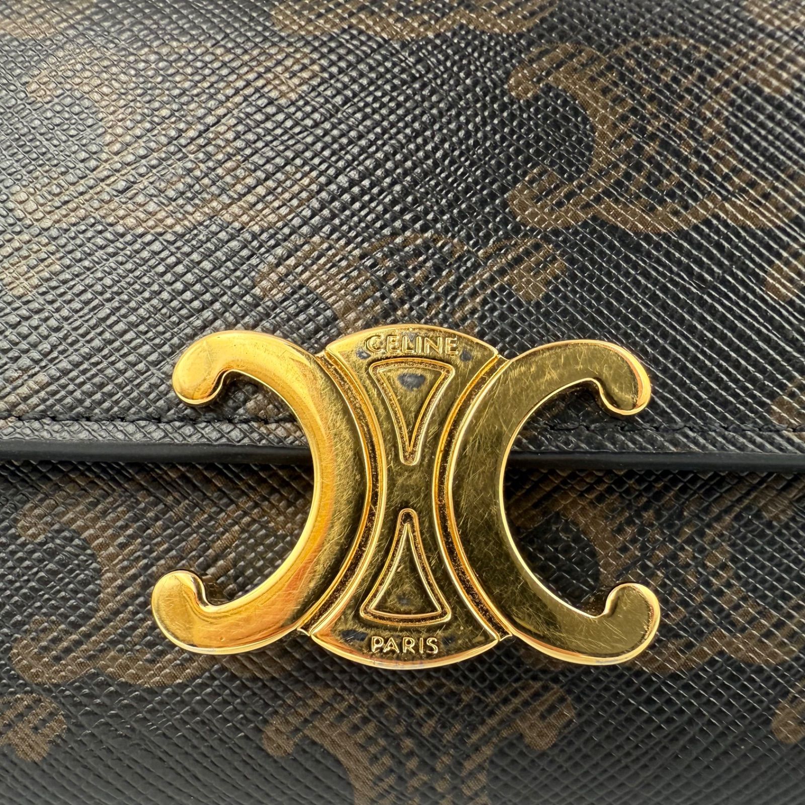 セリーヌ トリオンフ 三つ折り財布 コインケース付き