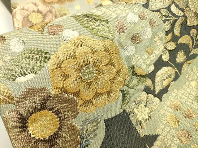 正絹　袋帯　辻が花　金糸 多色暈し 六通 3142］袋帯 辻ヶ花 ふくれ織 金糸 六通 逸品 正絹 着物 フォーマル