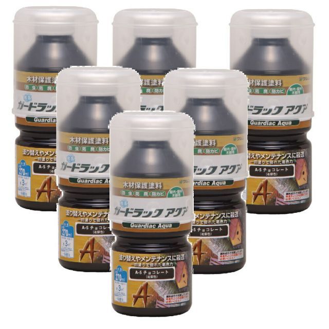 和信ペイント ガードラック アクア Ａ−５ チョコレート 270ml ６缶セット