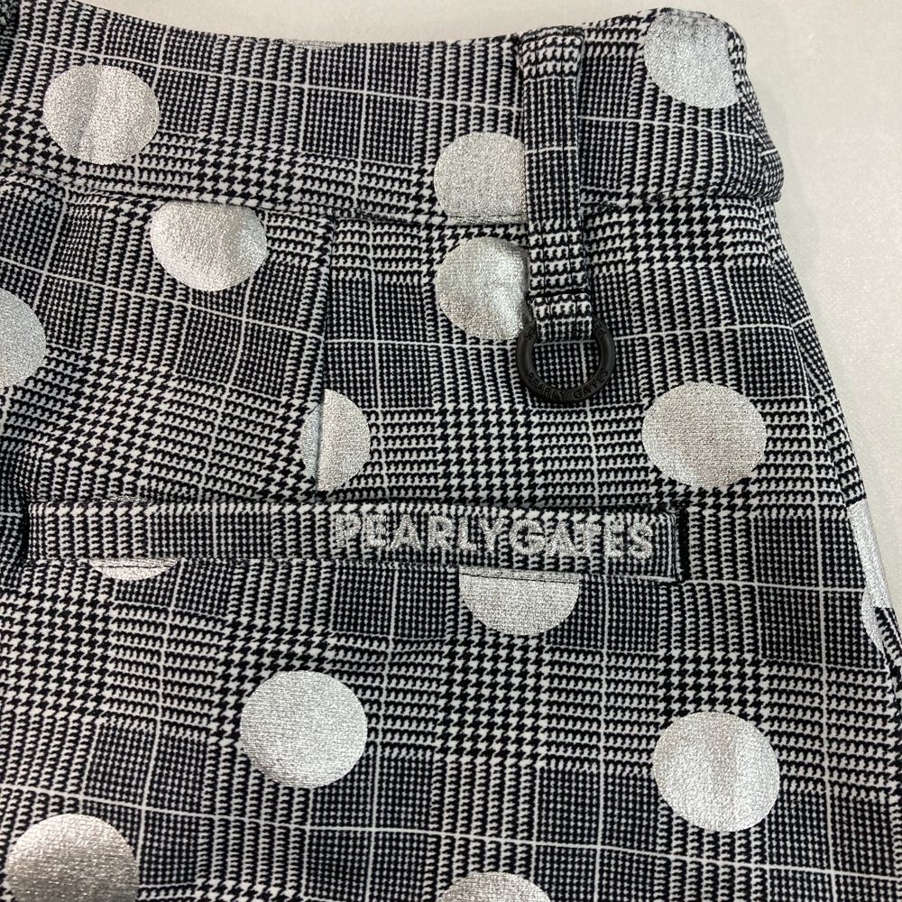 洋風の サイズ 00 PEARLY GATES パーリーゲイツ 055-1134112 裏起毛 ストレッチスカート ドット グレンチェック柄 グレー系 240101535129 ゴルフウェア レディース ストスト