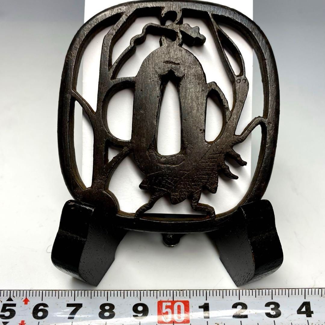 小物１ 花弁型 鉄製 鍔(つば) 錆色 小物1 花弁型 鉄製 鍔(つば) 錆色 鉄製 鍔(つば) 花のデザイン 鉄地