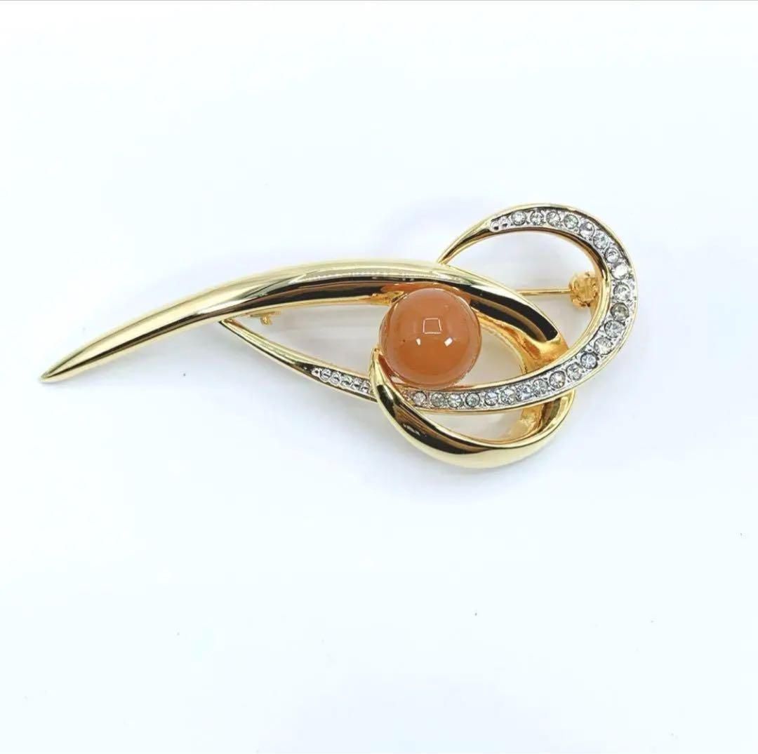 ヴァンドームブティック ゴールド ブローチ ラインストーン