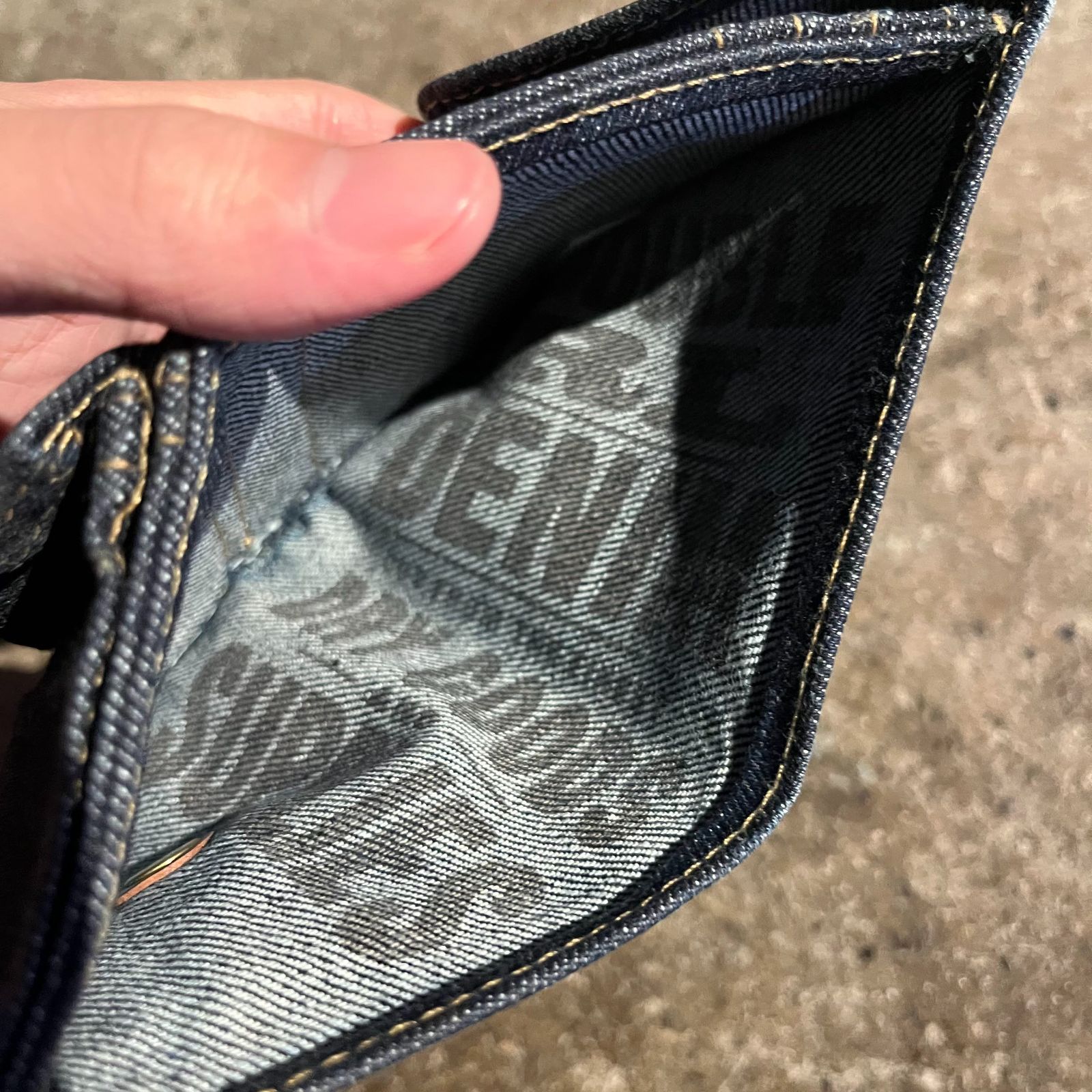  RRL INDIGO DENIM BILFOLD WALLET ダブルアールエル インディゴビルフォールドウォレット 財布 Ralph Lauren ラルフローレン 三つ折り財布 折り財布