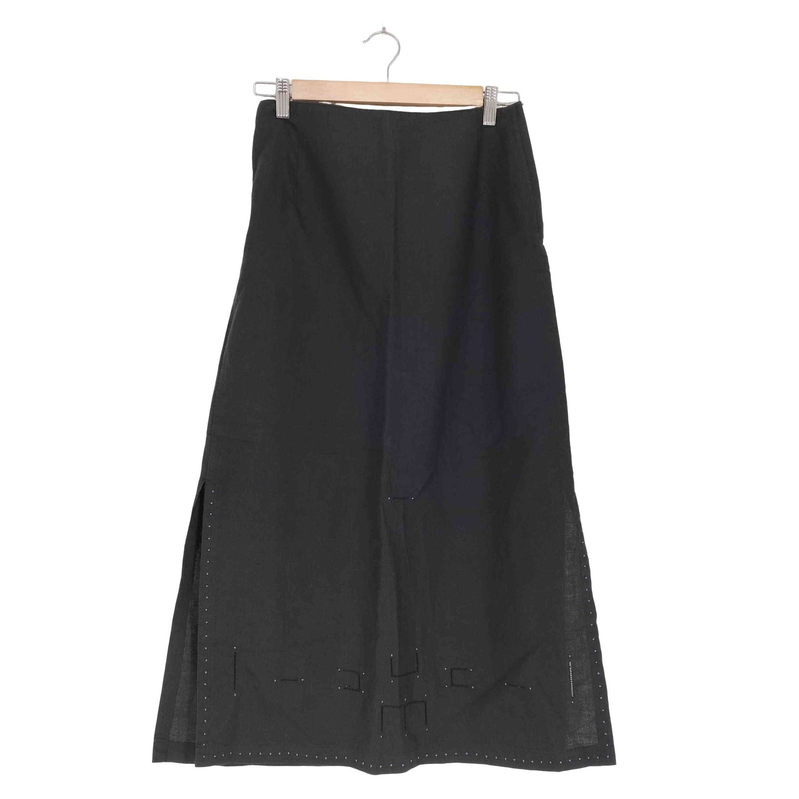 イッセイミヤケ ISSEY MIYAKE 裾デザインコットンスリットスカート レディース M