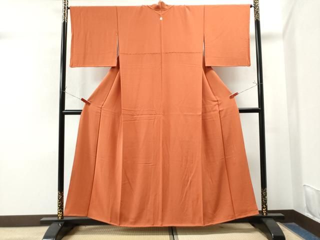 平和屋着物●上質な色無地　作家物　柿色　正絹　逸品　CAAS7400yc 平和屋着物○上質な色無地 作家物 柿色 正絹 逸品 CAAS7400yc - メルカリ