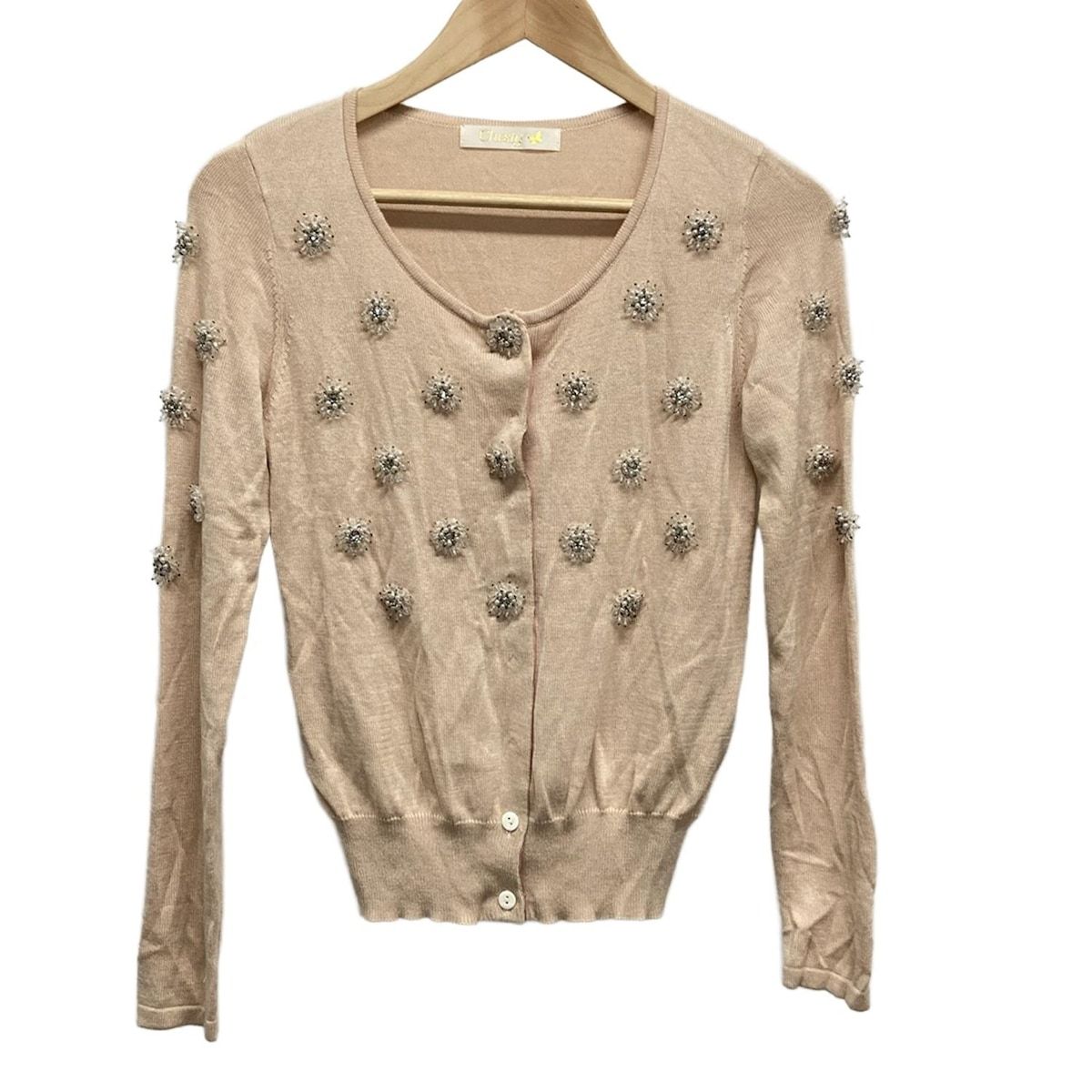 Chesty チェスティ　LOVE YOU ニット　カーディガン　ピンク Chesty チェスティ LOVE YOU ニット カーディガン ピンク