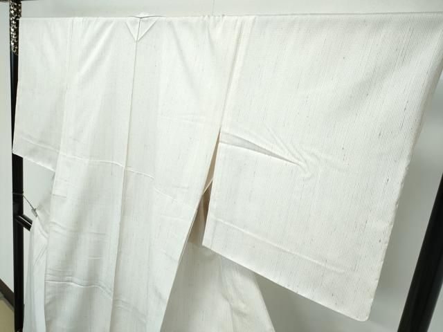 平和屋本店□希少 日本工芸会正会員 小林敬子作 銀座もとじ 紬 単衣 た  