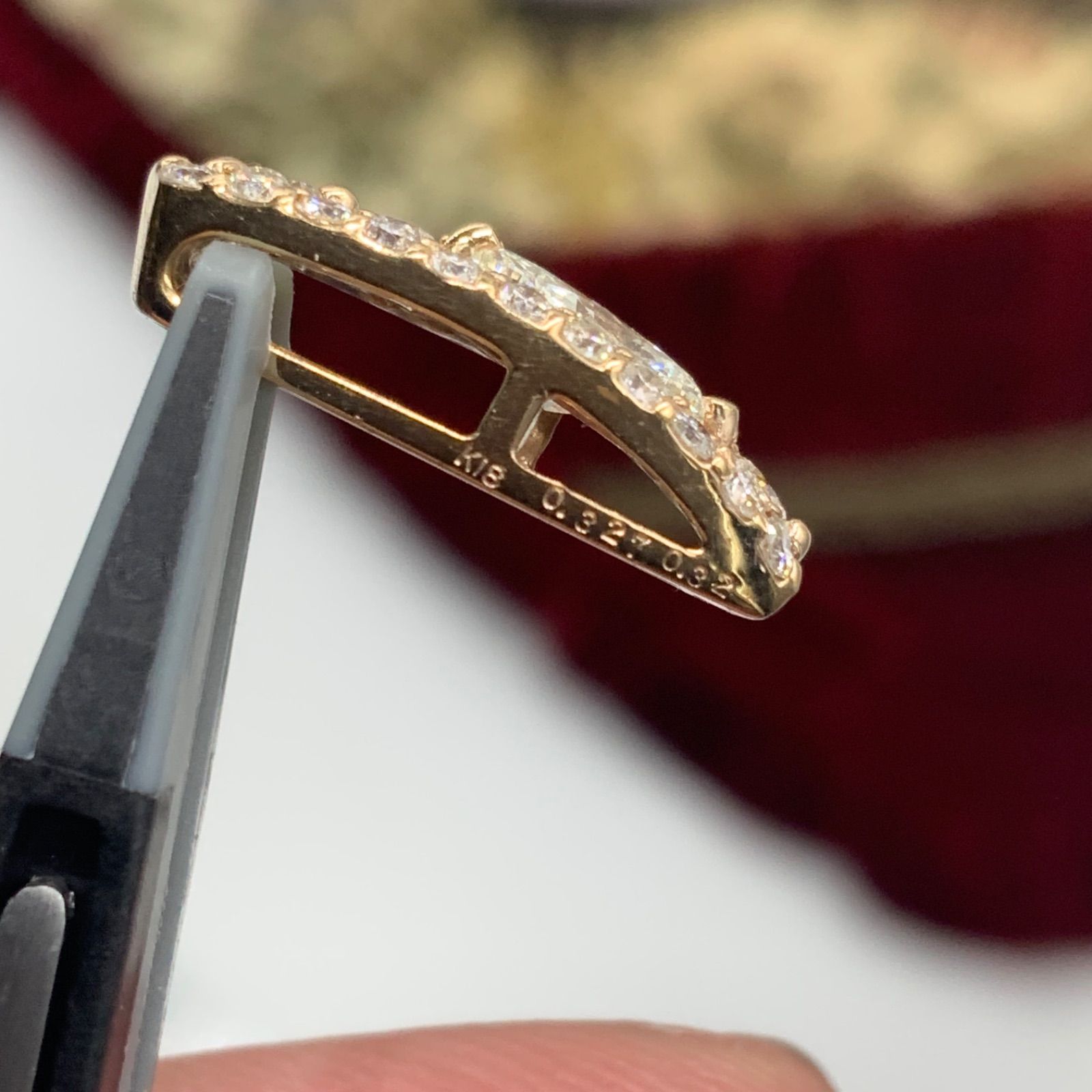K18 ピンクゴールド ダイヤペンダント 1.5g 0.327ct 0.32ct - メルカリ