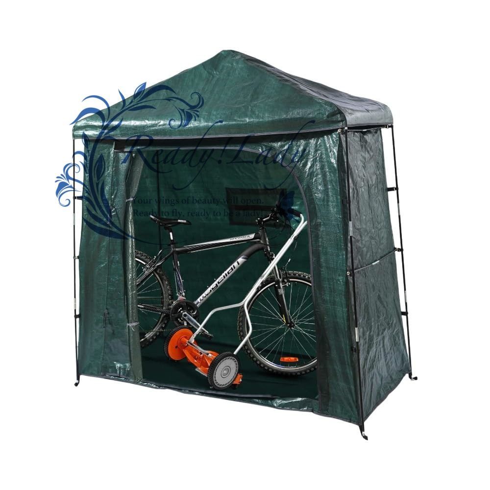 自転車テント バイクガレージ サイクルハウス 雨-ホコリ-日よけ 防水防塵カバー 折りやすい 省スペース アウトドア 戸外用 開閉式 簡易自転車置き場 農機具 収納袋付き 200*100*190CM