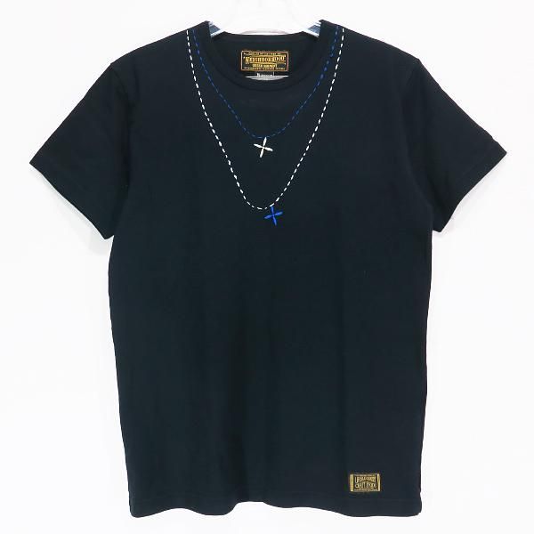 NEIGHBORHOOD ネイバーフッド 10AW BLISS/C-CREW.SS 102MBNH-CSM02 ブリス ショートスリーブ Tシャツ ブラック 半袖 ロザリオ刺繍 カットソー