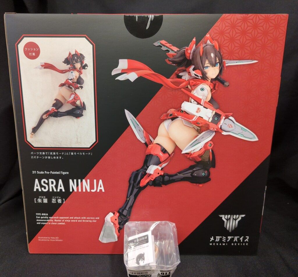 【中古】コトブキヤ 2/1サイズフィギュア 「朱羅 忍者」 限定特典付き メガミデバイス」より2/1スケールフィギュア「朱羅 忍者」1月24